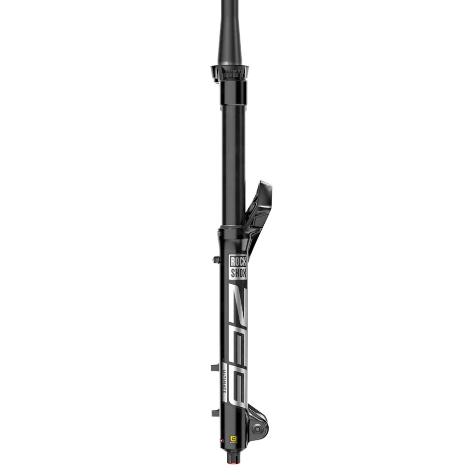 RockShox ZEB Ultimate Charger 3 RC2 Debon Air+ Suspension Fork - 27.5" - 180mm - 44mm Offset - Tapered - 15x110mm Boost - Gloss Black - Afbeelding 2