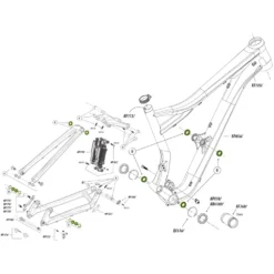 Cannondale KP185/ Pivot Bearing Kit For Claymore, Jekyll, Trigger Aluminium