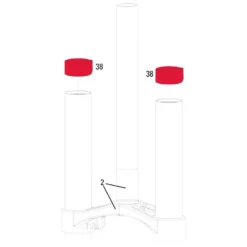 RockShox Upper Tube / Frame Bumper For BoXXer / Domain Dual Crown 35 Mm (2 Pieces) - 11.4015.361.000