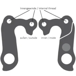 Ghost GRH-15si / EZ1566 Derailleur Hanger - Black