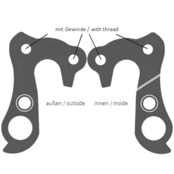 Ghost GRH-23bl / EZ2011 Derailleur Hanger - Black