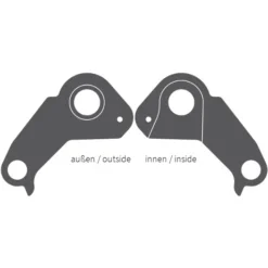 Ghost GHT-12-001 / EZ2038 Derailleur Hanger - Shimano Direct Mount - Grey