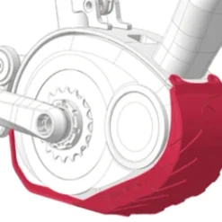 Simplon Rock Guard For E-KIBO / E-Dilly Bosch E-Motor - Red