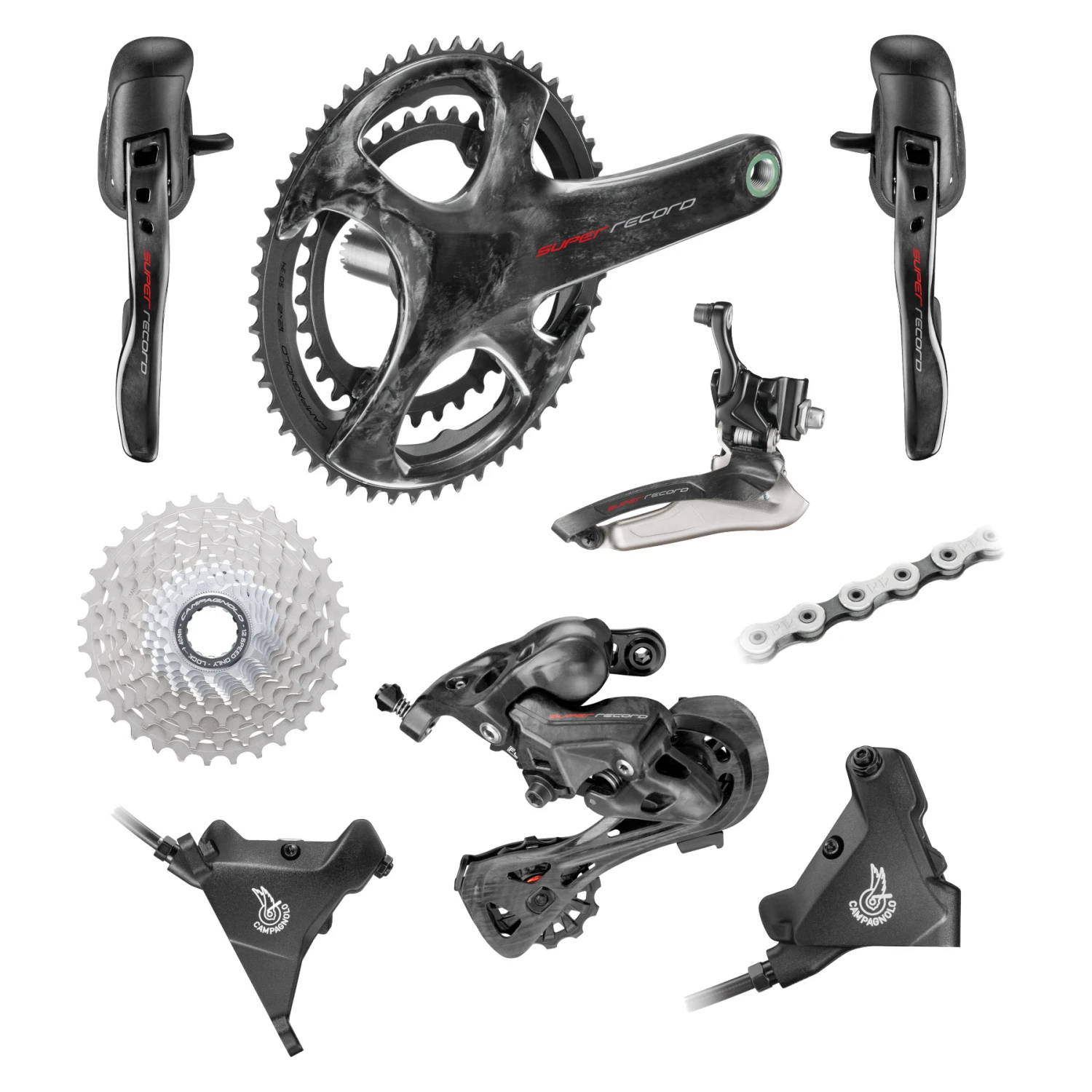 Campagnolo® Campagnolo Super Record Groupset 2x12-speed - Hydraulic Disc Brake - Flat Mount