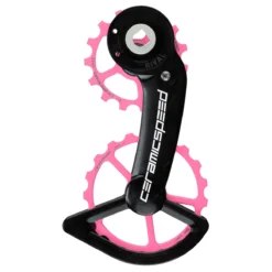 CeramicSpeed OSPW Derailleurwieltje Systeem - Voor SRAM Rival AXS (12s) | 15/19 Tanden | Gecoate Lagers | Cerakote Limited Edition - Pink