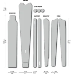 DYEDBRO Gravel Frame Protection Kit CLEAR - White Matte