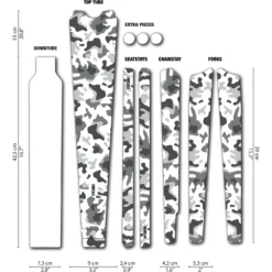 DYEDBRO Camo Gravel Beschermfolie Voor Het Frame - Black Matte