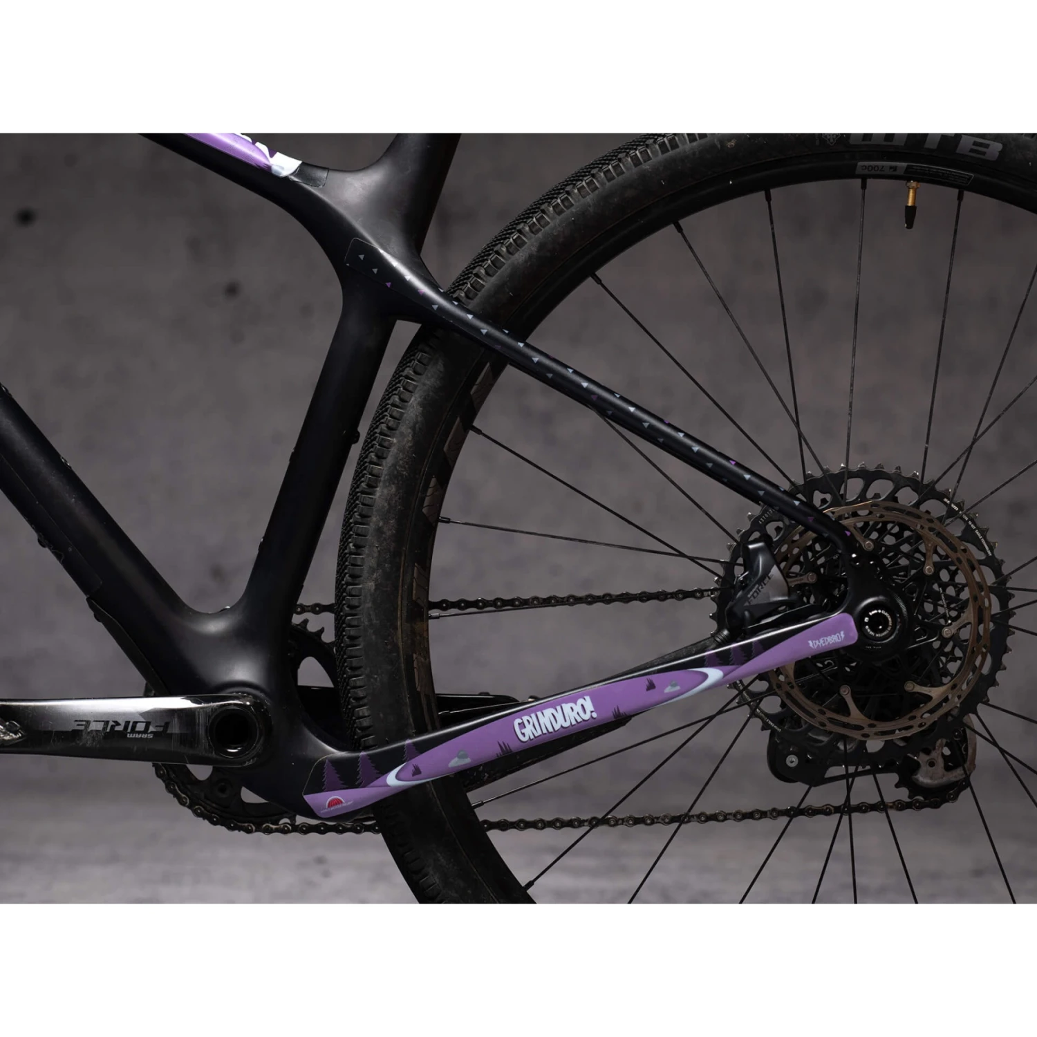 DYEDBRO Grinduro Gravel Beschermfolie Voor Het Frame - Purple Matte - Afbeelding 3