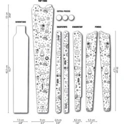DYEDBRO Gravel Frame Protection Kit SPACE TRIP - Black Matte